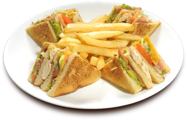 Kokomos sandwich and fries